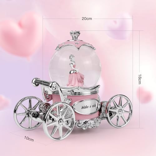 Cinderella Snow Globe Music Box for Girls