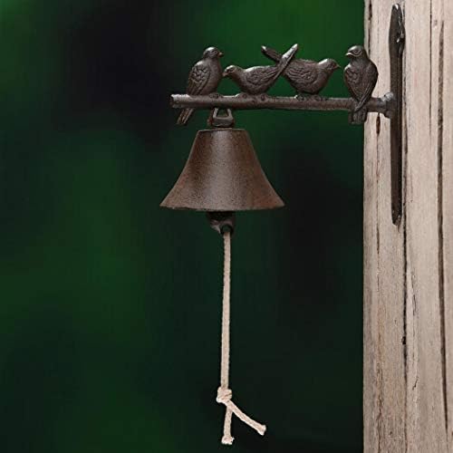 BRASSTAR Rustic Cast Iron Door Bell Four Birds Decor