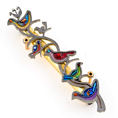 Seeka Colorful Doves of Peace Mezuzah - M0805 1