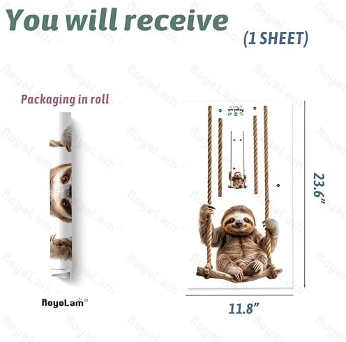 Lifelike Sloth Wall Decal for Nursery and Playroom