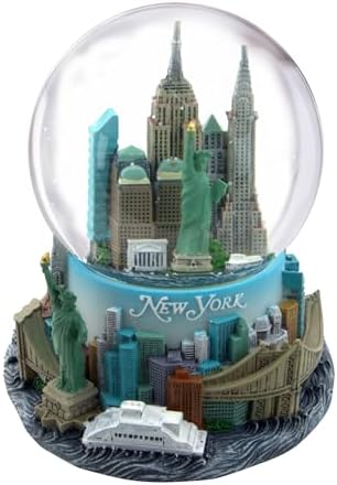 NYC Skyline Snow Globe Musical 6 Inches