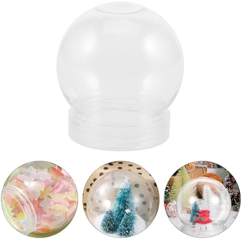 BESTOYARD 15 Pack Clear Snow Globes DIY Decoration Kit