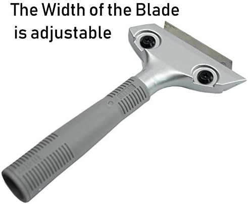 LDS 4 Inch Wide Glass Scraper with 10 Blades and Screw Driver