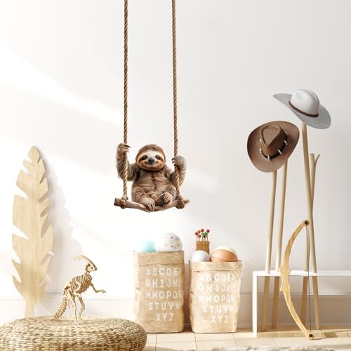 Lifelike Sloth Wall Decal for Nursery and Playroom