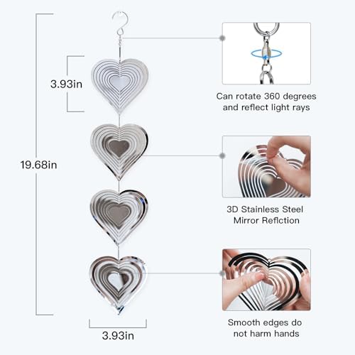 Metal Bird Deterrent Wind Spinners for Garden Decor