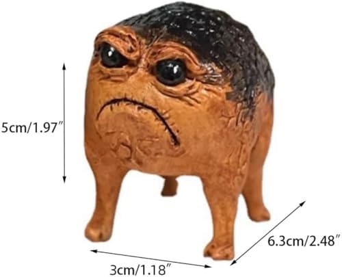 Grumpy Frog Statue Ugly Toad Garden Decor