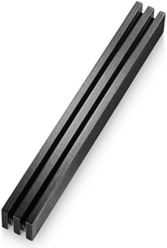 Adi Sidler Mezuzah Case Vertical Laser Cut Brushed Aluminum Black 63 Inch