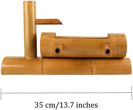 Yellow 35cm Hand-Made Bamboo Fountain Pump for Zen Garden