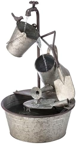 Alpine Corporation YHL106 3-Tiered Garden Tools Fountain