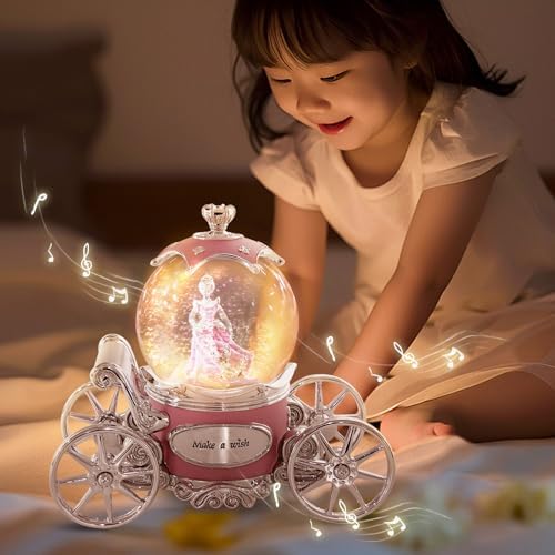 Cinderella Snow Globe Music Box for Girls