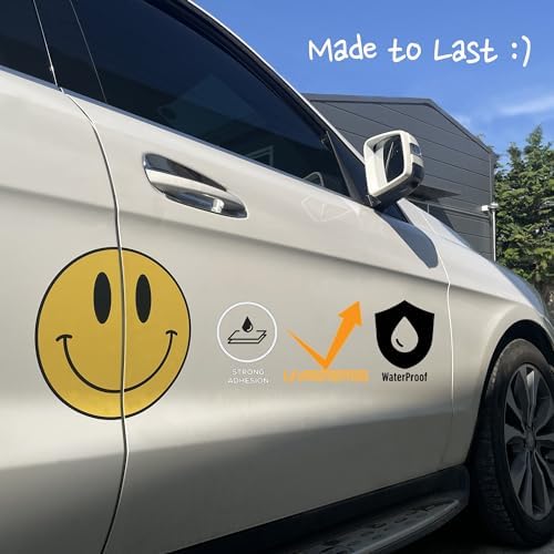 12 Inch Smiley Face Wall Decals Peel and Stick