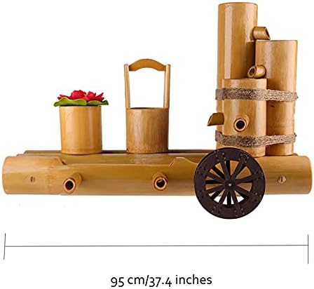 Yellow Bamboo Fountain for Garden Decor