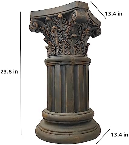 OUTOUR Dark Bronze Magnesium Corinthian Column Pedestal 238 High