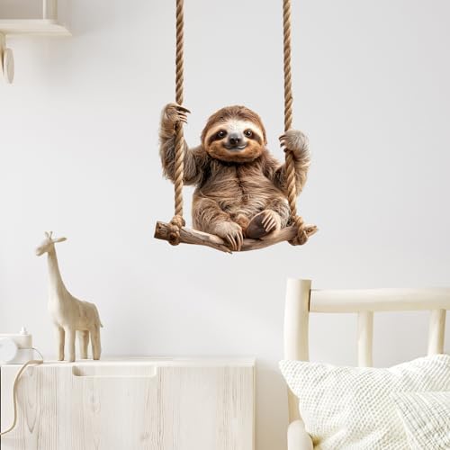 Lifelike Sloth Wall Decal for Nursery and Playroom