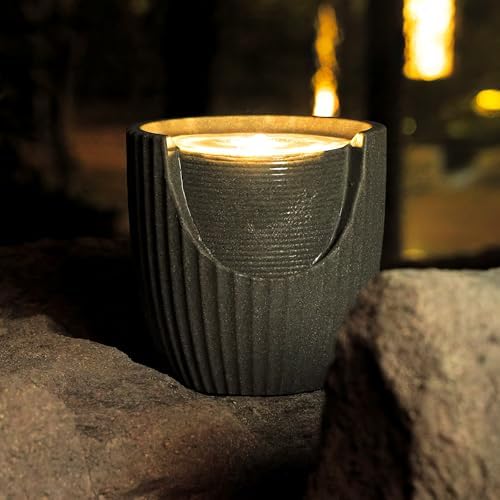 984 Inch Small Outdoor Water Fountain with LED Lights