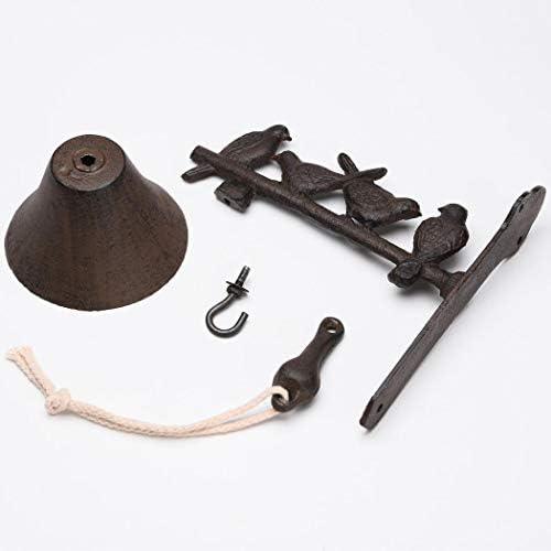 BRASSTAR Rustic Cast Iron Door Bell Four Birds Decor