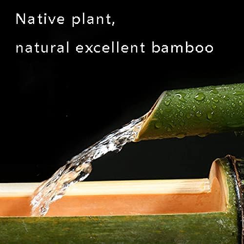 Yellow 40cm Solar Powered Bamboo Fountain for Garden