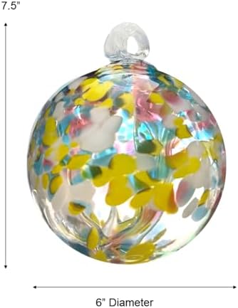 Dale Tiffany Hand Blown Glass 6 Inch Tree of Life Gazing Ball