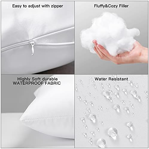 OTOSTAR Outdoor Waterproof Pillow Insert 16x16 Inch