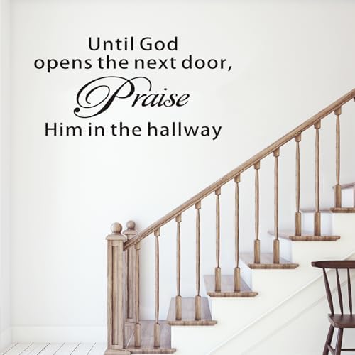 Bible Verse Wall Sticker - 21 x 11 Inspirational Christian Quote Art