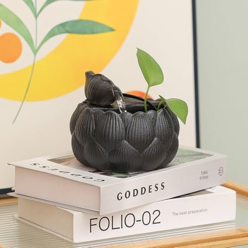 Ceramic Tabletop Fountain for Indoor and Outdoor Use
