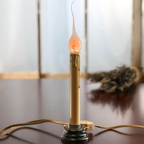 12 Pack Silicone Dipped Candle Light Bulbs E12 1W Flicker Flame