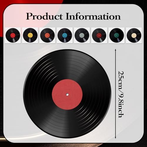 8 Pcs Vinyl Record Wall Decor Stickers