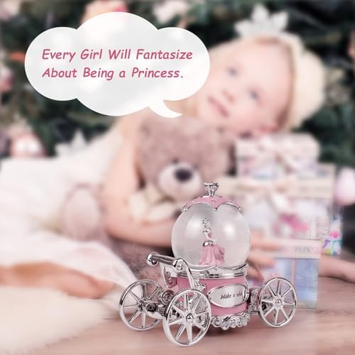 Cinderella Snow Globe Music Box for Girls
