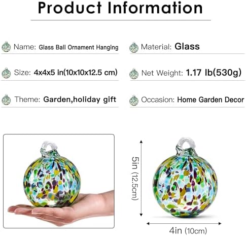 EUSTUMA Hand Blown Glass Witch Ball