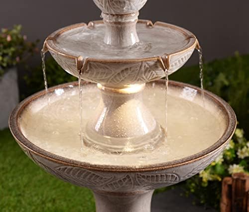 Kenroy Home 50097IV Serene Tiered Fountain with Ivory Finish