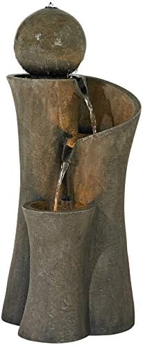 John Timberland Sphere Curve 39 12 High Indoor Outdoor Fountain