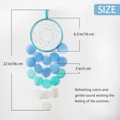 Pretty Jolly Blue Full Moon Woven Wind Chime Dreamcatcher