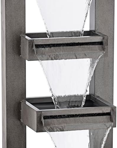Alpine Corporation CPS182 Gray Multitiered Floor Fountain