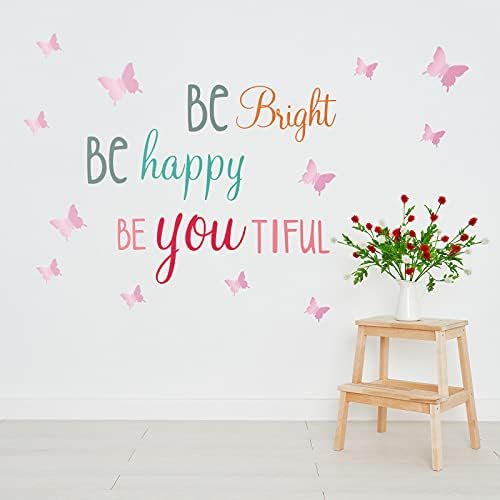 Chinco 20 Sheet Inspirational Quotes Wall Decals for Girls