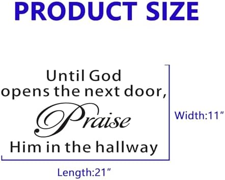 Bible Verse Wall Sticker - 21 x 11 Inspirational Christian Quote Art