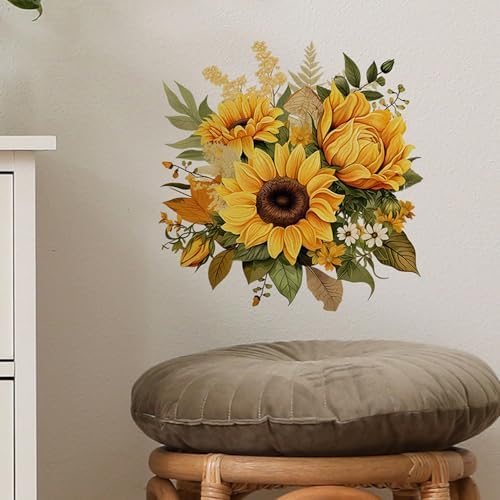 Sunflower Wall Decor Pack of 3 - 114x114 Inch