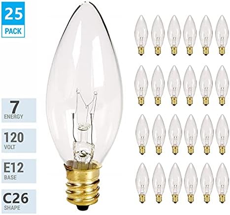 25 Pack Clear Torpedo Tip Replacement Bulbs