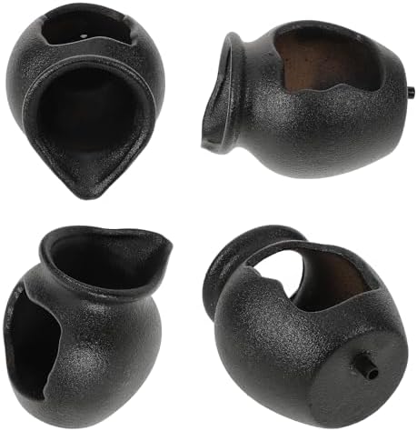 QianShi Black Ceramic Fountain Jar Water Feature