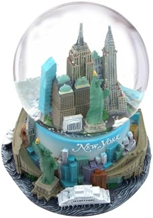 NYC Skyline Snow Globe Musical 6 Inches