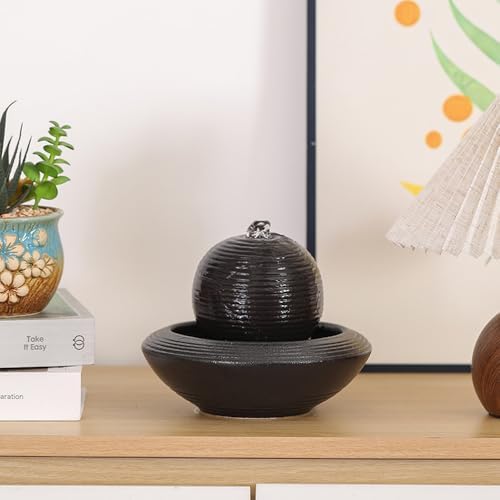 Ceramic Tabletop Fountain for Home and Office Decor