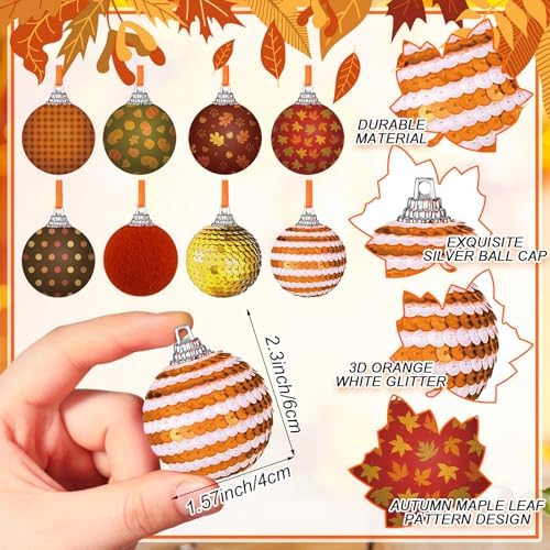 XunYee 24 Pcs Fall Hanging Ornaments