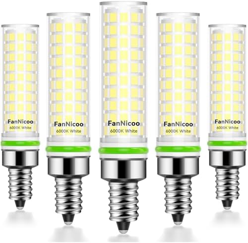 FanNicoo E12 LED Bulb 10W 6000K Cool Daylight White 5Pack