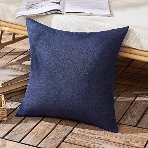 Woaboy Set of 2 Waterproof Throw Pillow Covers for Outdoor Use