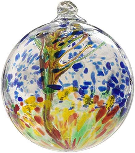 Kunjocy 6 Inch Hanging Glass Gazing Ball Decor