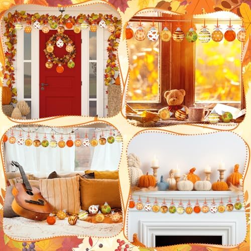 Riceshoot 24 Pc Fall Ornament Set for Tree Decor