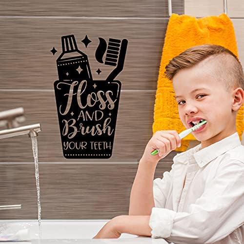 Zonon 6 Pieces Bathroom Wall Decals Funny Quotes Decor
