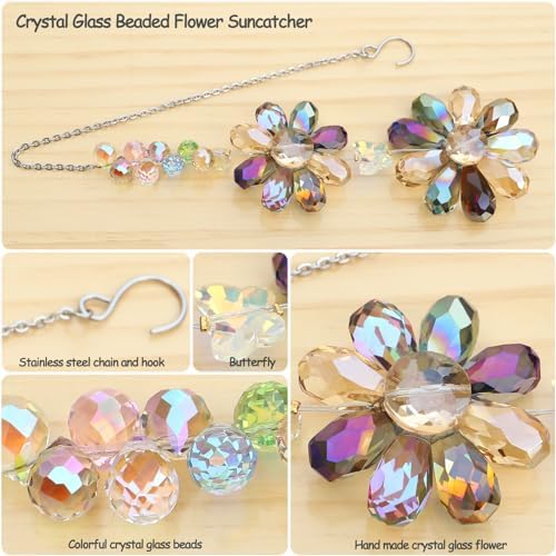 Crystal Flower Suncatcher Hanging Decor Rainbow Maker