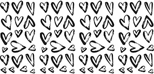 RoomMates RMK4884SCS Black Sketchy Hearts Wall Decals