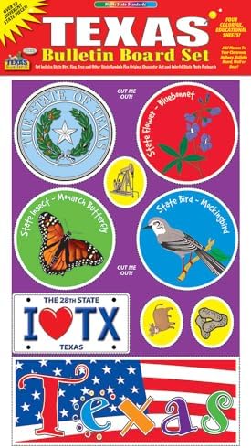 Gallopade Texas Bulletin Board Set 17x11 Inch
