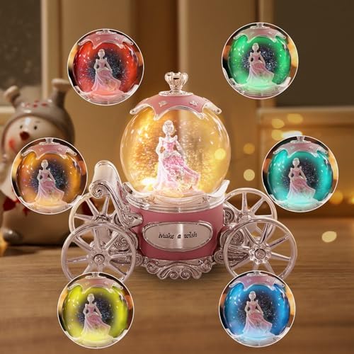 Cinderella Snow Globe Music Box for Girls